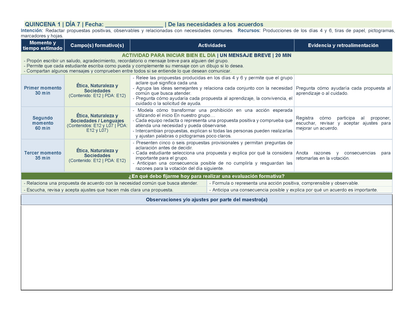 PLANEACIÓN 1° Primaria Primer Periodo (Sep, Oct, Nov) Editable en Word