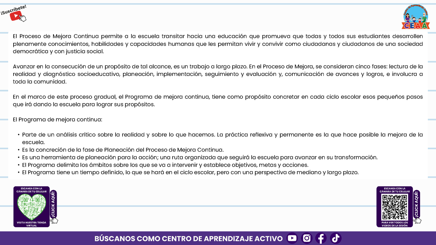 Presentación CTE Tema 4: PROGRAMA DE MEJORA CONTINUA (Editable en PowerPoint)
