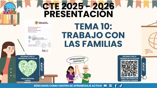 Presentación CTE Tema 10: TRABAJO CON LAS FAMILIAS (Editable en PowerPoint)