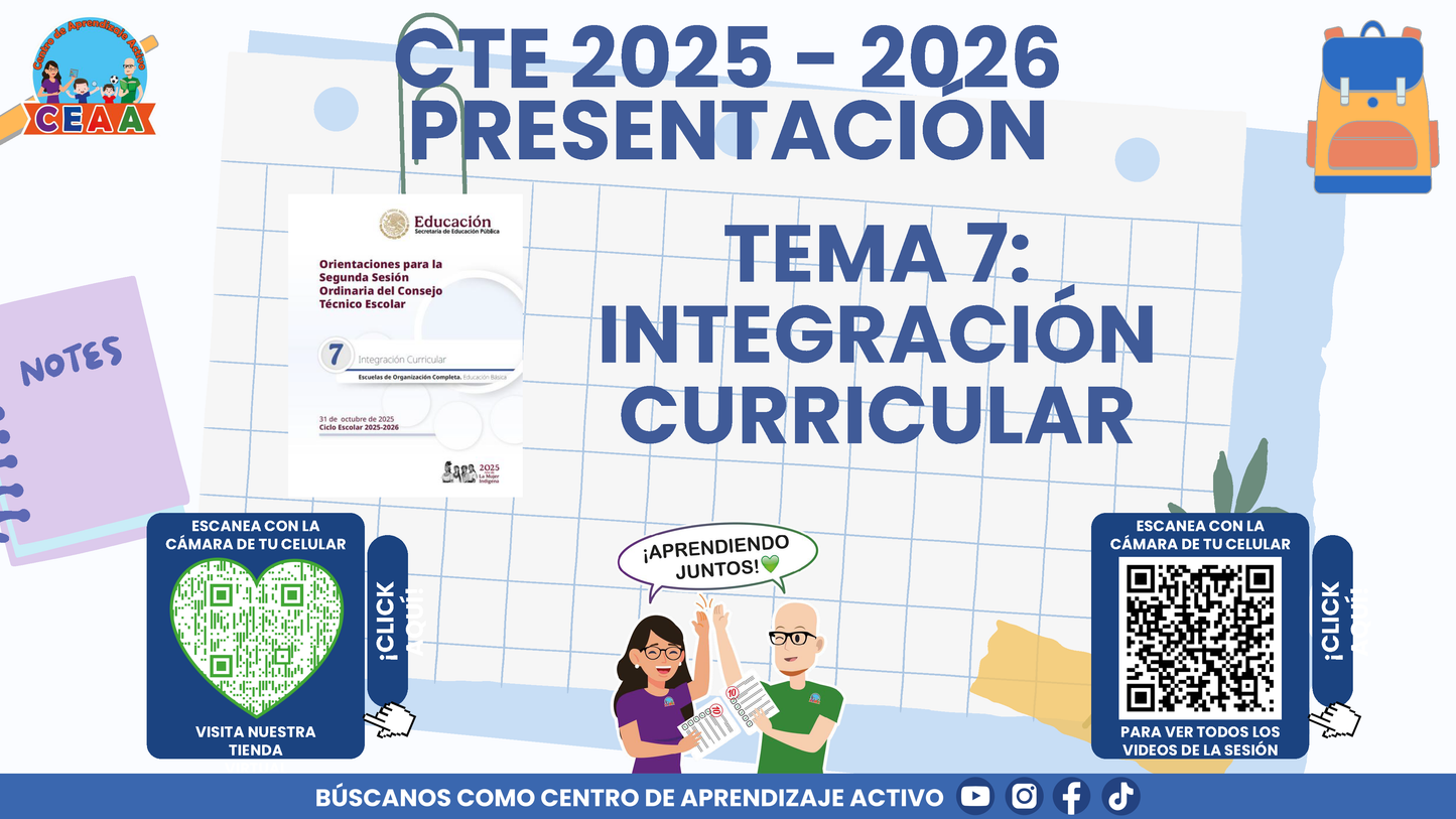 Presentación CTE Tema 7: INTEGRACIÓN CURRICULAR (Editable en PowerPoint)