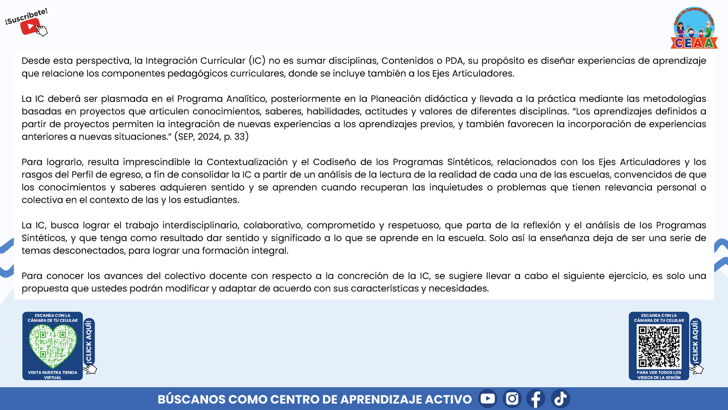 Presentación CTE Tema 7: INTEGRACIÓN CURRICULAR (Editable en PowerPoint)