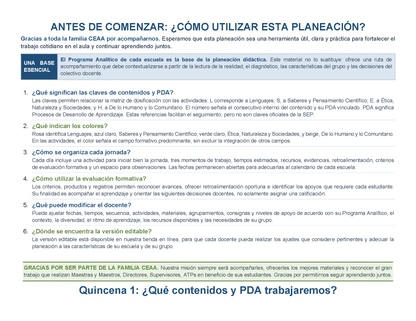 PLANEACIÓN 6° Primaria Primer Periodo (Sep, Oct, Nov) ✏️Editable en Word