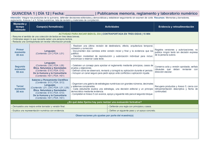 PLANEACIÓN 6° Primaria Primer Periodo (Sep, Oct, Nov) ✏️Editable en Word