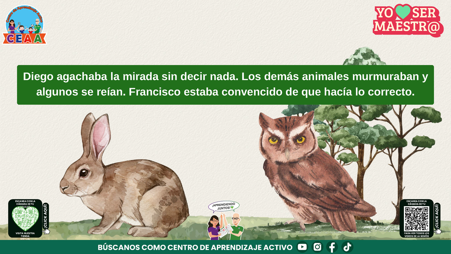 Historias para Maestros - EL BÚHO QUE APRENDIÓ A MIRAR CON EL CORAZÓN (Editable en PowerPoint)