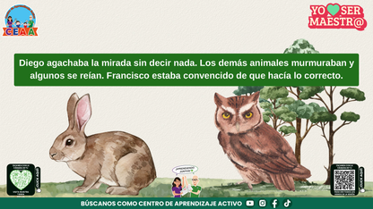 Historias para Maestros - EL BÚHO QUE APRENDIÓ A MIRAR CON EL CORAZÓN (Editable en PowerPoint)