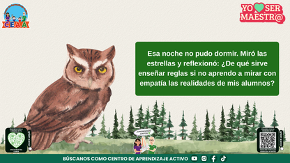 Historias para Maestros - EL BÚHO QUE APRENDIÓ A MIRAR CON EL CORAZÓN (Editable en PowerPoint)