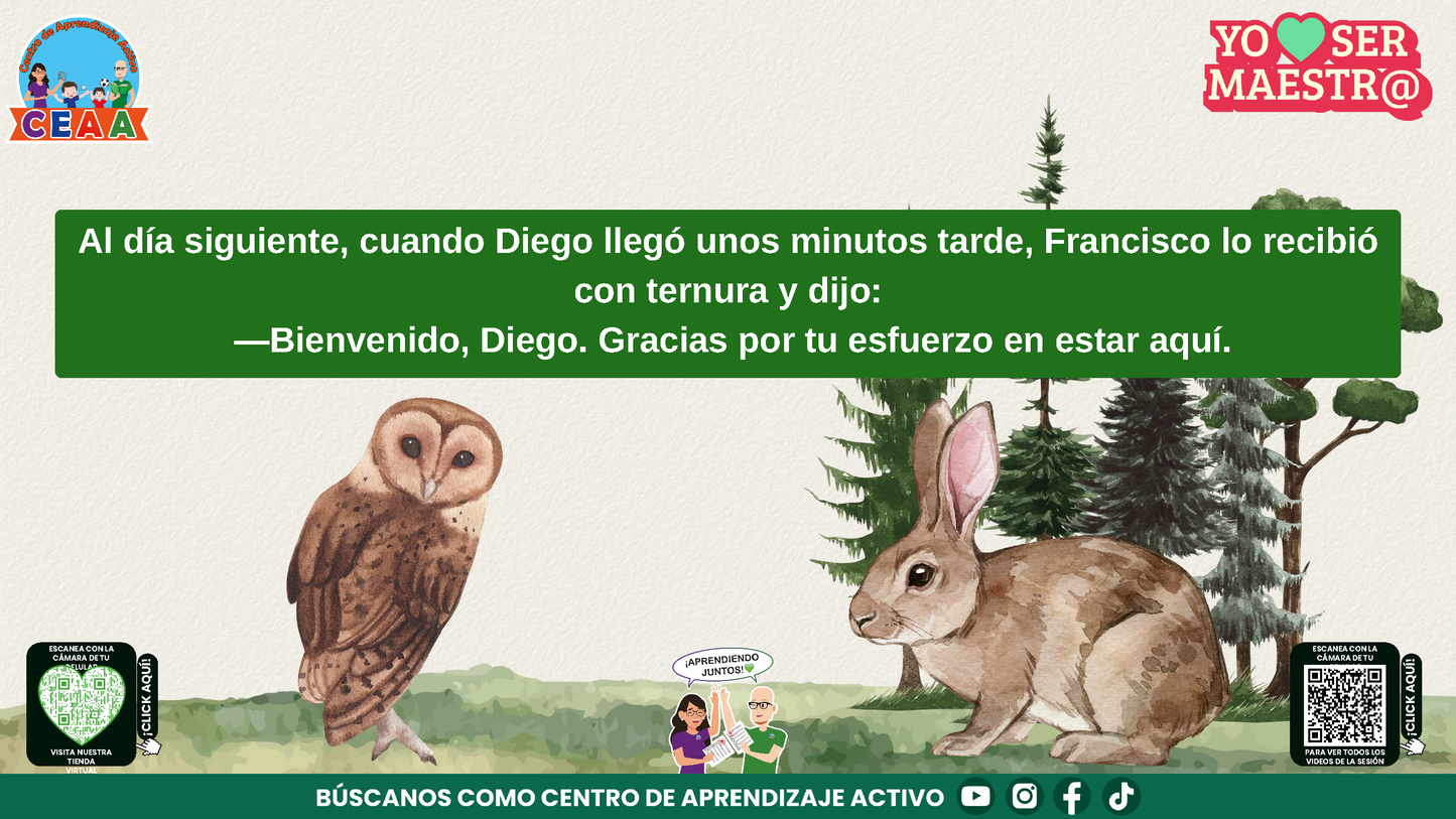 Historias para Maestros - EL BÚHO QUE APRENDIÓ A MIRAR CON EL CORAZÓN (Editable en PowerPoint)