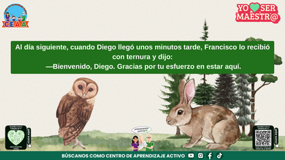 Historias para Maestros - EL BÚHO QUE APRENDIÓ A MIRAR CON EL CORAZÓN (Editable en PowerPoint)
