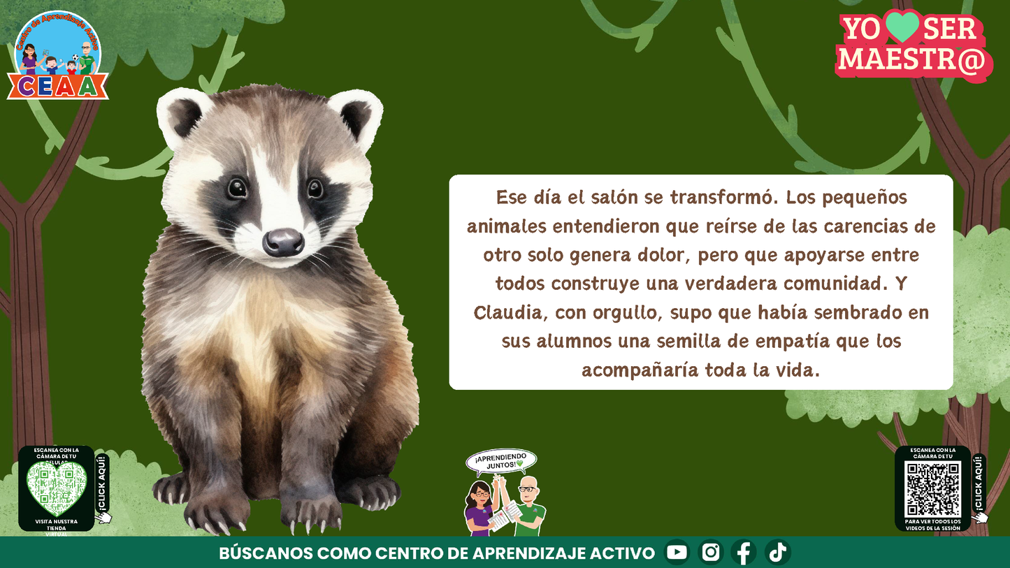 Historias para Maestros - CLAUDIA, LA MAESTRA CONEJO QUE ENSEÑÓ A VER CON EL CORAZÓN (Editable en PowerPoint)