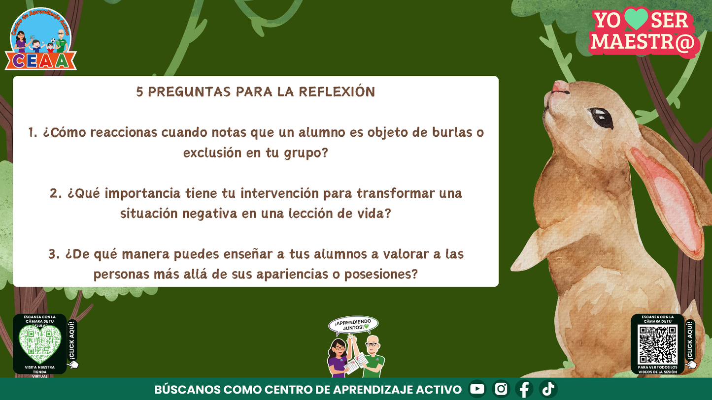 Historias para Maestros - CLAUDIA, LA MAESTRA CONEJO QUE ENSEÑÓ A VER CON EL CORAZÓN (Editable en PowerPoint)