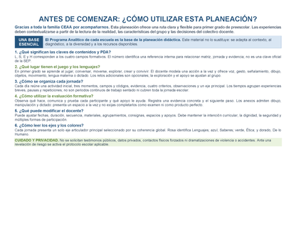 PLANEACIÓN 1° ⭐Preescolar Primer Periodo (Sep, Oct, Nov) ✏️Editable en Word