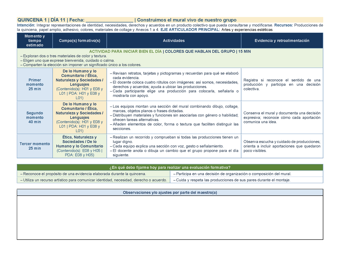 PLANEACIÓN 1° ⭐Preescolar Primer Periodo (Sep, Oct, Nov) ✏️Editable en Word