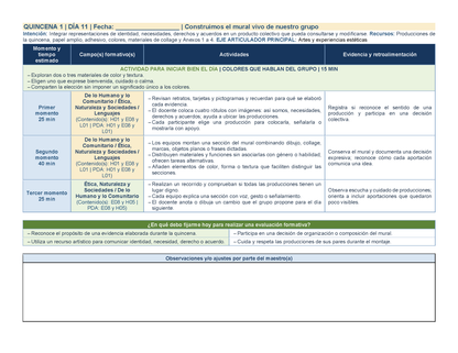 PLANEACIÓN 1° ⭐Preescolar Primer Periodo (Sep, Oct, Nov) ✏️Editable en Word