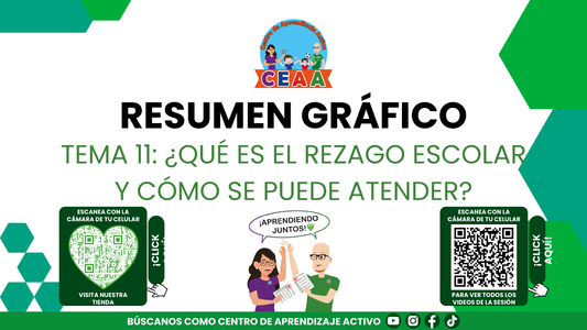 RESUMEN GRÁFICO TEMA 11: ¿QUÉ ES EL REZAGO ESCOLAR Y CÓMO SE PUEDE ATENDER? (Editable en PowerPoint, se incluye en la CARPETA COMPLETA de Materiales para este tema)
