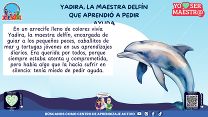 Historias para Maestros - YADIRA, LA MAESTRA DELFÍN QUE APRENDIÓ A PEDIR AYUDA (Editable en PowerPoint)