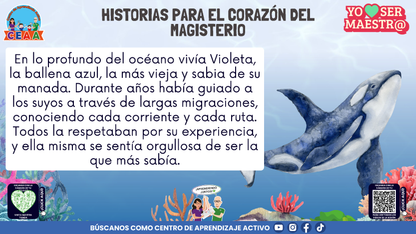 Historias para Maestros - VIOLETA, LA BALLENA QUE APRENDIÓ A RENOVARSE (Editable en PowerPoint)