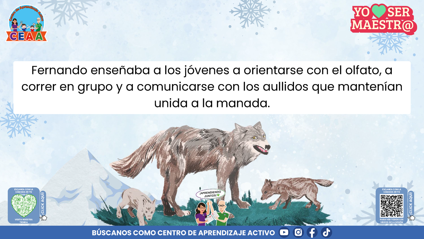 Historias para Maestros - LA MANADA DE LOBOS Y LA TORMENTA DE NIEVE (Editable en PowerPoint)