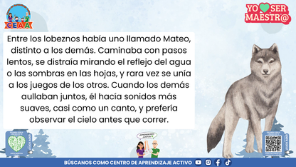Historias para Maestros - LA MANADA DE LOBOS Y LA TORMENTA DE NIEVE (Editable en PowerPoint)