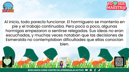 Historias para Maestros - ESMERALDA, LA HORMIGA QUE APRENDIÓ A ESCUCHAR (Editable en PowerPoint)