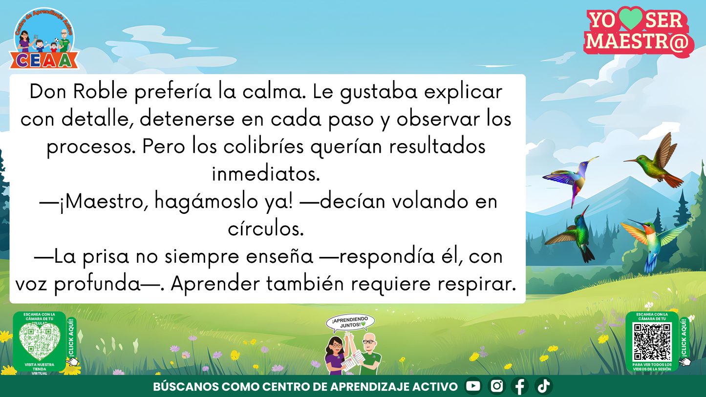 Historias para Maestros - EL ROBLE Y LOS COLIBRÍES (Editable en PowerPoint)