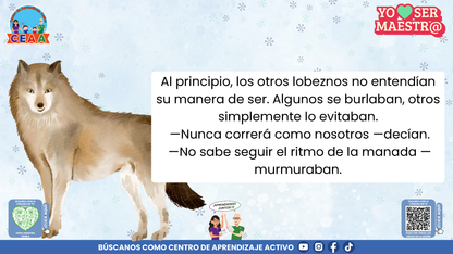 Historias para Maestros - LA MANADA DE LOBOS Y LA TORMENTA DE NIEVE (Editable en PowerPoint)