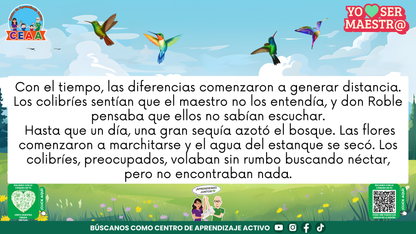 Historias para Maestros - EL ROBLE Y LOS COLIBRÍES (Editable en PowerPoint)