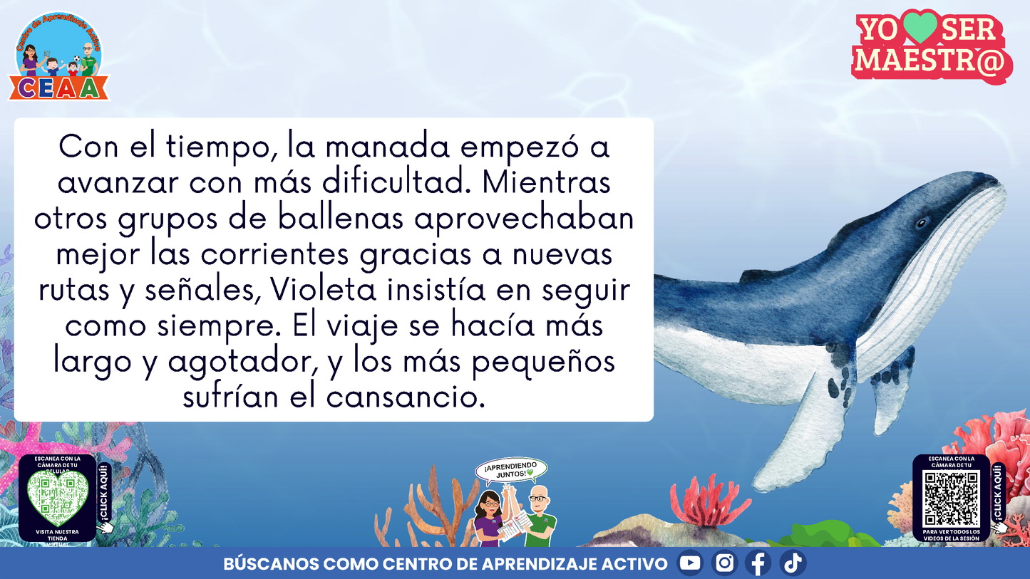 Historias para Maestros - VIOLETA, LA BALLENA QUE APRENDIÓ A RENOVARSE (Editable en PowerPoint)