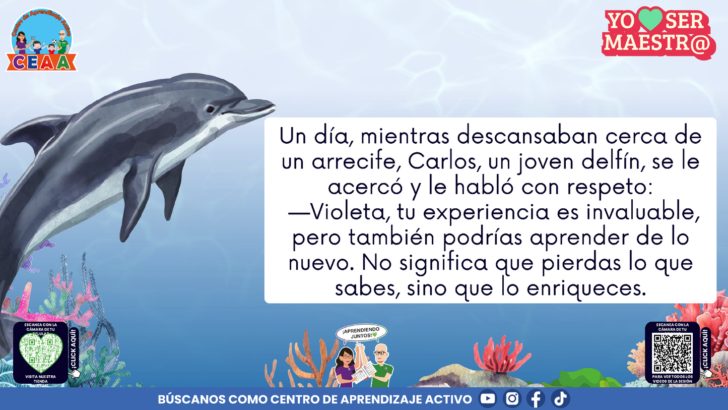Historias para Maestros - VIOLETA, LA BALLENA QUE APRENDIÓ A RENOVARSE (Editable en PowerPoint)