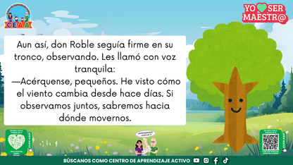 Historias para Maestros - EL ROBLE Y LOS COLIBRÍES (Editable en PowerPoint)