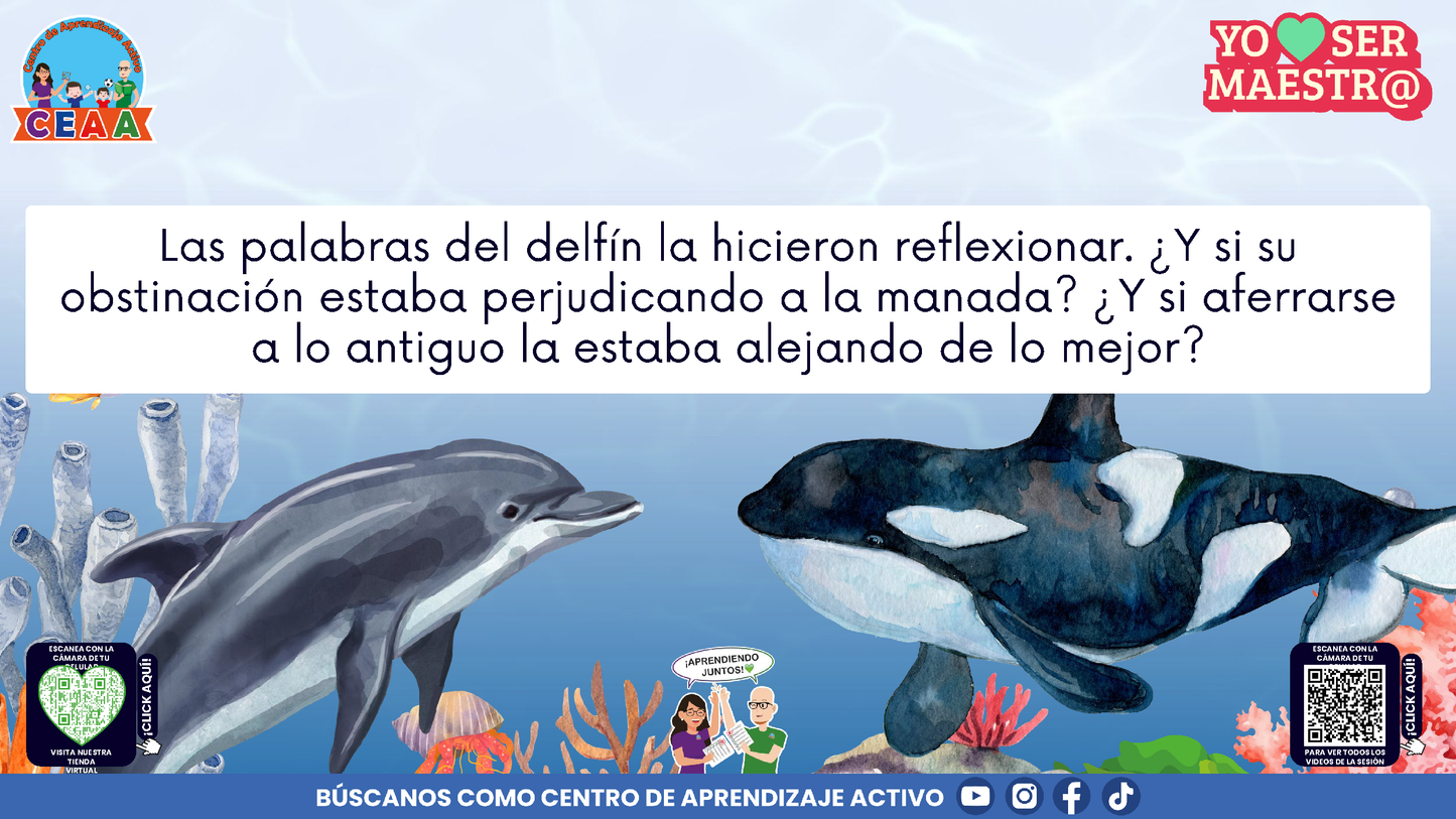 Historias para Maestros - VIOLETA, LA BALLENA QUE APRENDIÓ A RENOVARSE (Editable en PowerPoint)