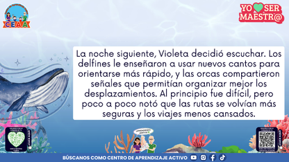 Historias para Maestros - VIOLETA, LA BALLENA QUE APRENDIÓ A RENOVARSE (Editable en PowerPoint)
