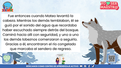 Historias para Maestros - LA MANADA DE LOBOS Y LA TORMENTA DE NIEVE (Editable en PowerPoint)