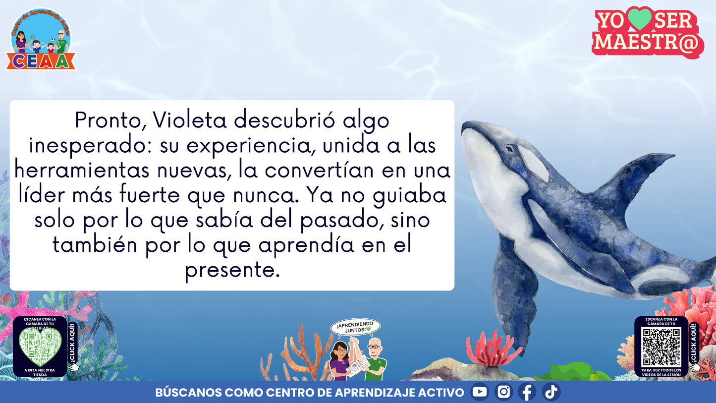 Historias para Maestros - VIOLETA, LA BALLENA QUE APRENDIÓ A RENOVARSE (Editable en PowerPoint)