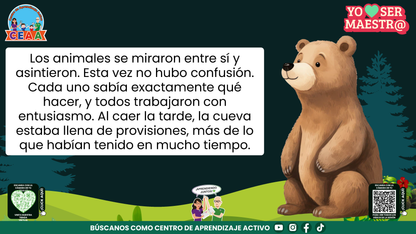 Historias para Maestros - JOSÉ, EL OSO QUE APRENDIÓ A DAR INDICACIONES (Editable en PowerPoint)
