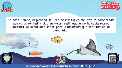 Historias para Maestros - YADIRA, LA MAESTRA DELFÍN QUE APRENDIÓ A PEDIR AYUDA (Editable en PowerPoint)