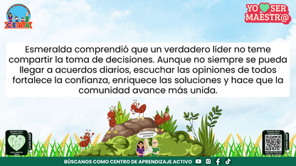 Historias para Maestros - ESMERALDA, LA HORMIGA QUE APRENDIÓ A ESCUCHAR (Editable en PowerPoint)