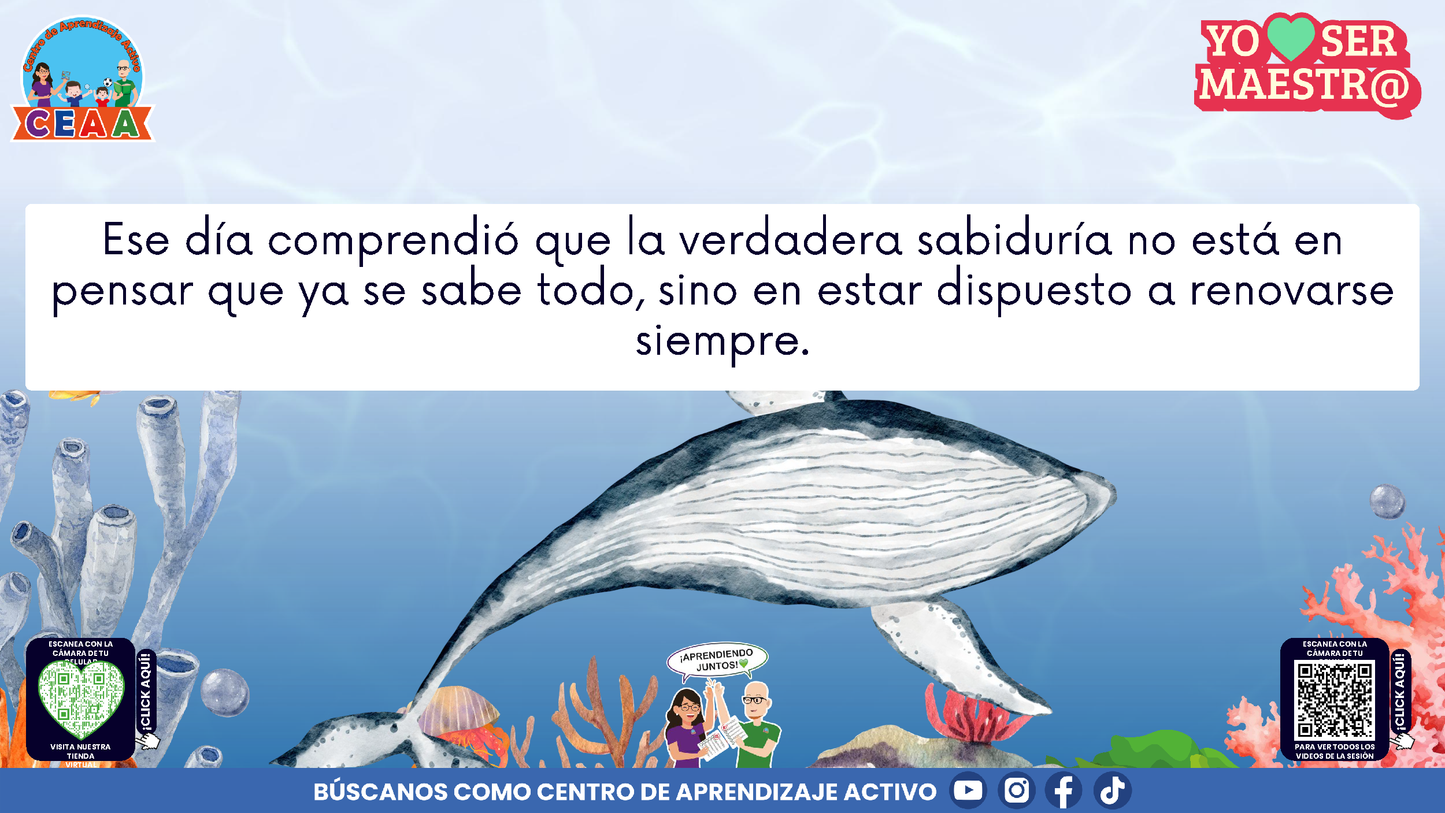 Historias para Maestros - VIOLETA, LA BALLENA QUE APRENDIÓ A RENOVARSE (Editable en PowerPoint)