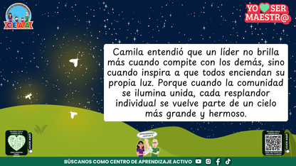 Historias para Maestros - CAMILA, LA LUCIÉRNAGA QUE APRENDIÓ A HACER BRILLAR A LOS DEMÁS (Editable en PowerPoint)