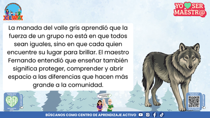 Historias para Maestros - LA MANADA DE LOBOS Y LA TORMENTA DE NIEVE (Editable en PowerPoint)