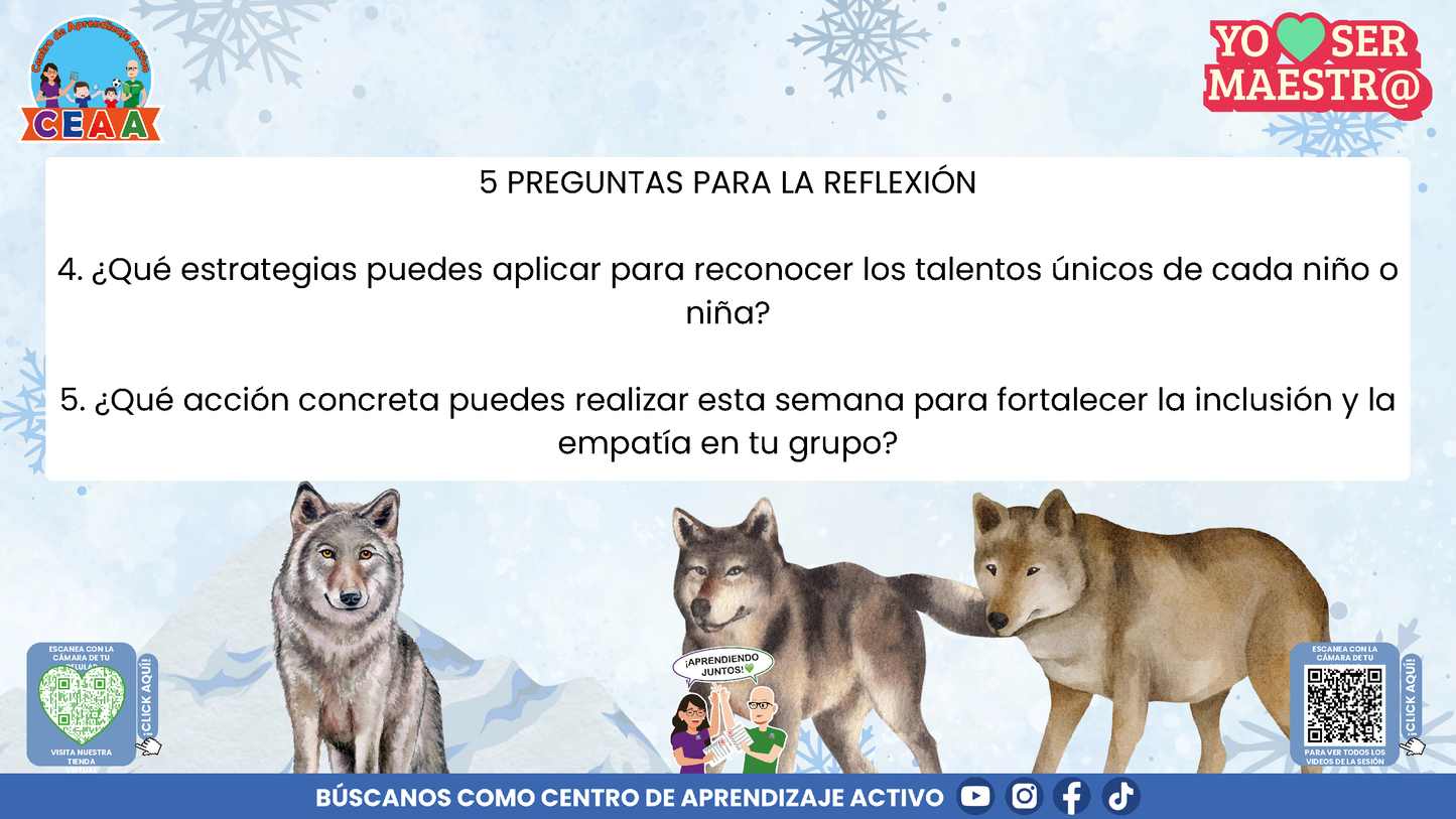 Historias para Maestros - LA MANADA DE LOBOS Y LA TORMENTA DE NIEVE (Editable en PowerPoint)