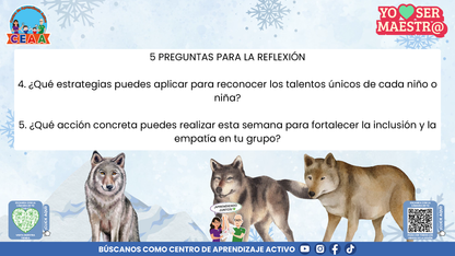 Historias para Maestros - LA MANADA DE LOBOS Y LA TORMENTA DE NIEVE (Editable en PowerPoint)