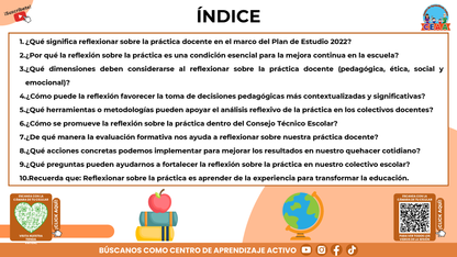 RESUMEN GRÁFICO TEMA 9: ¿QUÉ ES LA REFLEXIÓN SOBRE LA PRÁCTICA Y CÓMO SE BENEFICIA EL APRENDIZAJE? (Editable en PowerPoint, se incluye en la CARPETA COMPLETA de Materiales para este tema)