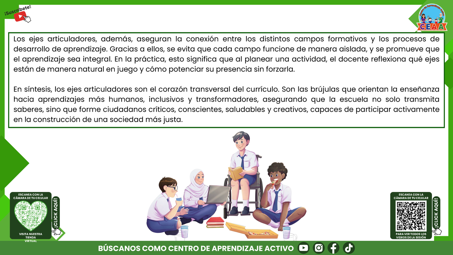 RESUMEN GRÁFICO TEMA 8: LOS 7 EJES ARTICULADORES Y EL APRENDIZAJE EN EL PLAN DE ESTUDIOS 2022 (Editable en PowerPoint)