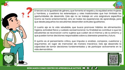 RESUMEN GRÁFICO TEMA 8: LOS 7 EJES ARTICULADORES Y EL APRENDIZAJE EN EL PLAN DE ESTUDIOS 2022 (Editable en PowerPoint)