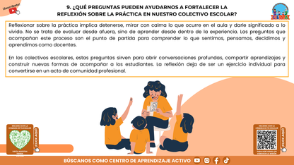 RESUMEN GRÁFICO TEMA 9: ¿QUÉ ES LA REFLEXIÓN SOBRE LA PRÁCTICA Y CÓMO SE BENEFICIA EL APRENDIZAJE? (Editable en PowerPoint, se incluye en la CARPETA COMPLETA de Materiales para este tema)