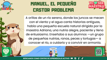 Historias para Maestros - MANUEL, EL PEQUEÑO CASTOR PROBLEMA (Editable en PowerPoint)