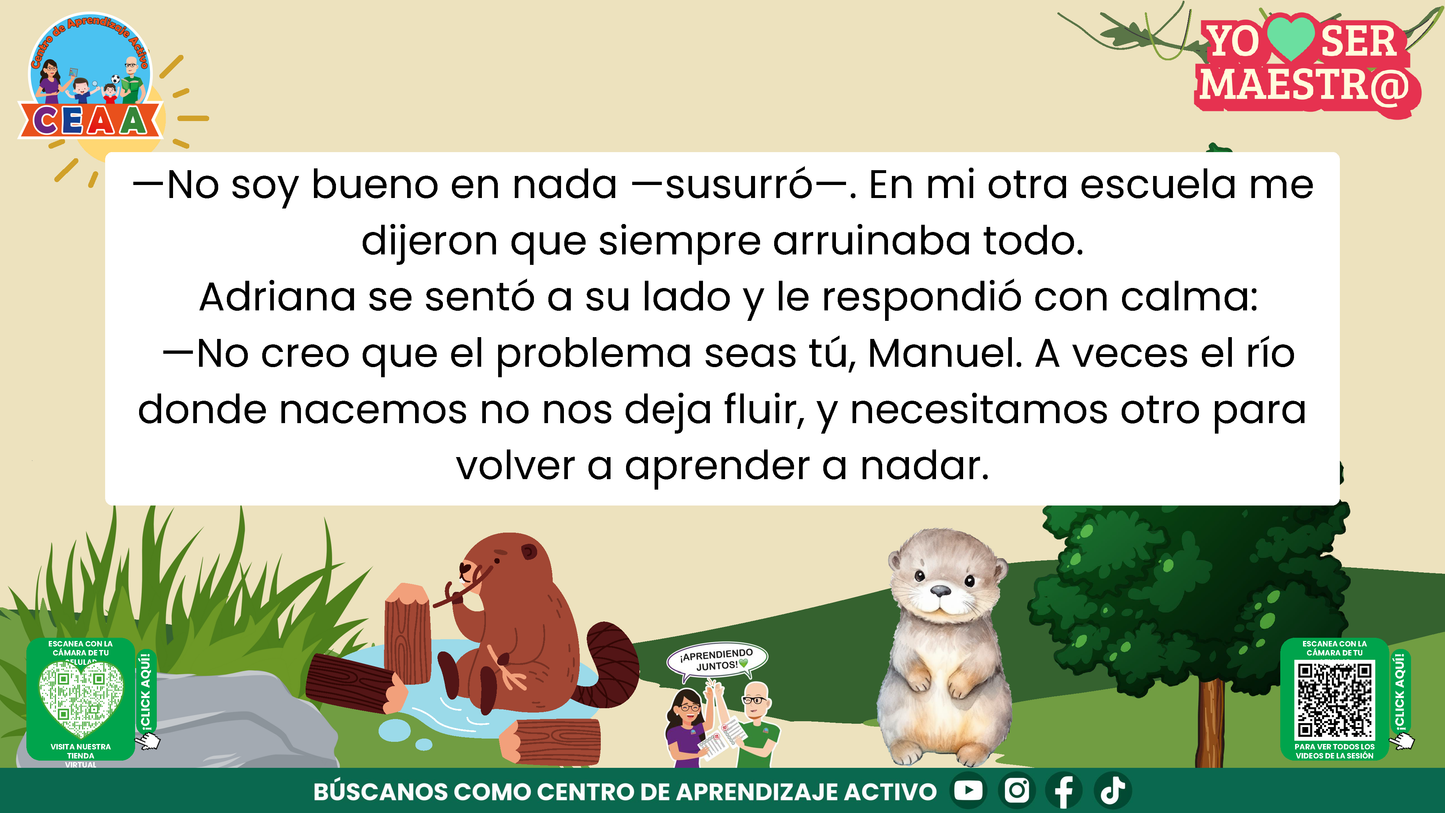 Historias para Maestros - MANUEL, EL PEQUEÑO CASTOR PROBLEMA (Editable en PowerPoint)