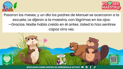 Historias para Maestros - MANUEL, EL PEQUEÑO CASTOR PROBLEMA (Editable en PowerPoint)