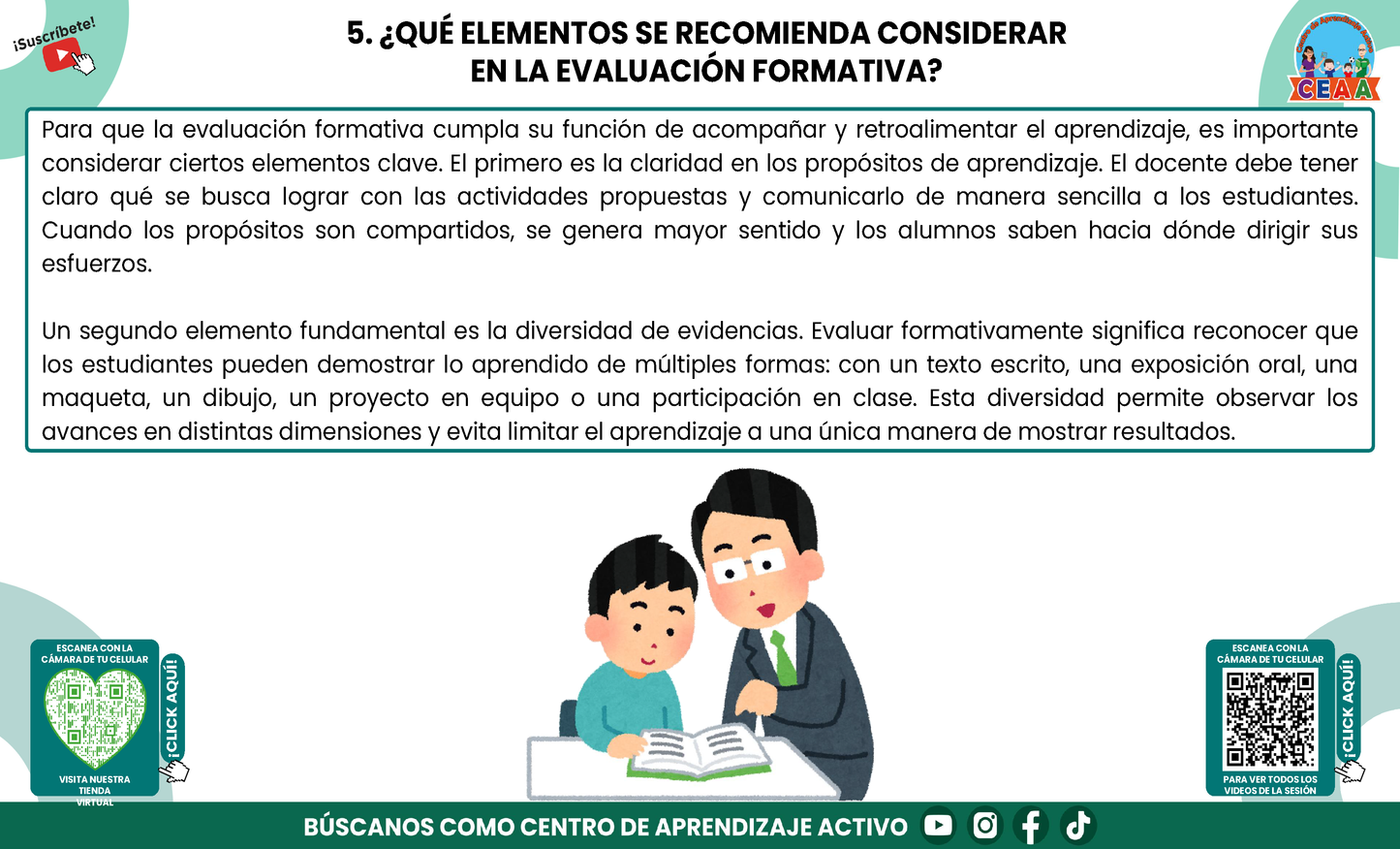 RESUMEN GRÁFICO TEMA 5: LA EVALUACIÓN FORMATIVA Y EL APRENDIZAJE DE LOS ESTUDIANTES (Editable en PowerPoint, se incluye en la CARPETA COMPLETA de Materiales para este tema)