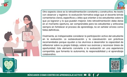 RESUMEN GRÁFICO TEMA 5: LA EVALUACIÓN FORMATIVA Y EL APRENDIZAJE DE LOS ESTUDIANTES (Editable en PowerPoint, se incluye en la CARPETA COMPLETA de Materiales para este tema)